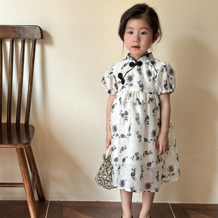 Children's Tang Suit New Chinese Style National Style Boys' Hanfu Performance 2024 New Summer Baby Girls' Dress