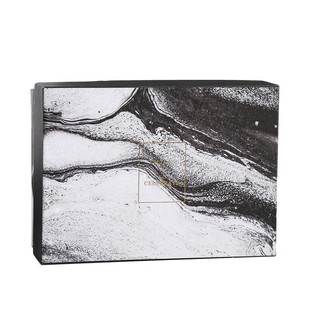 Marble grain gift box gift box heaven and earth cover gift box rectangular black rivet gift box wholesale