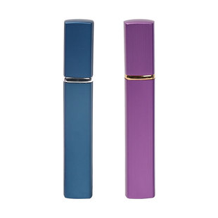 Perfume Bottling Press-type Vertical Pattern Long Square Tube Aluminum Perfume Bottle Press Bottling Convenient Perfume Spray