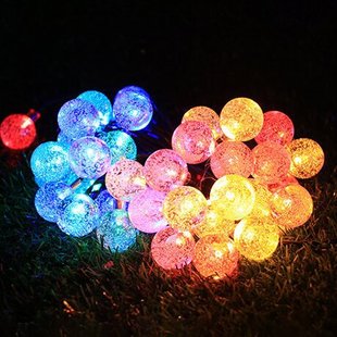 Led Bubble Light String Outdoor Lantern Light String Christmas Outdoor Waterproof Light String Decorative Flash Light String Crystal Ball Light