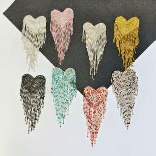 Cross-border wholesale handmade beaded French light luxury tassel love diy bag clothing cloth patch accessories accessories