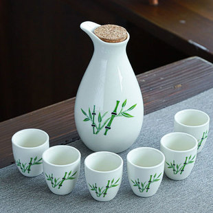 Jingdezhen Ceramic Wine Set Small Wine Cup Wine Cup Chinese Wine Glass Wine Pot Household Split Wine Pot White Wine Set