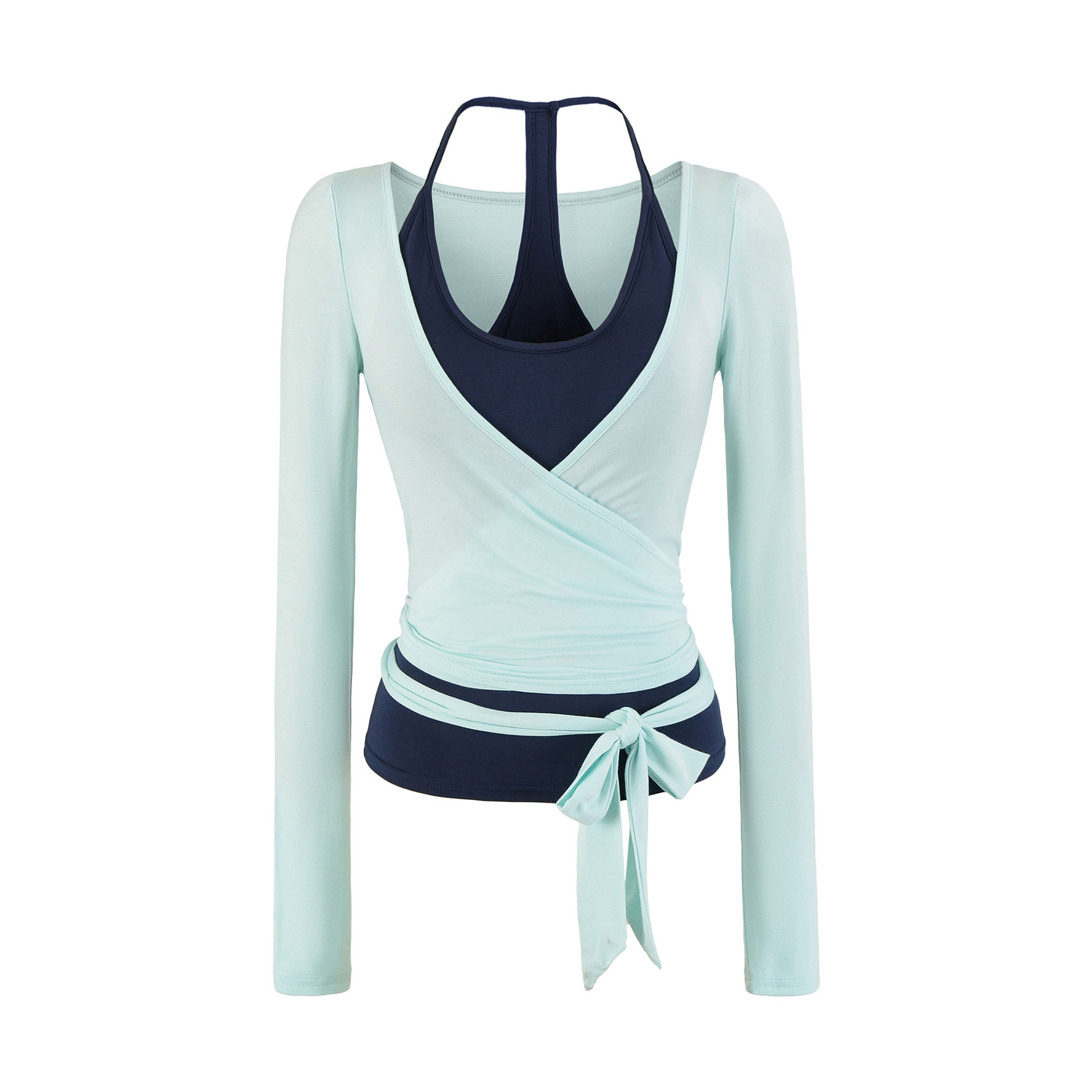Summer Outfit in Ballet Style, Lisa's Same Style Cross-Tie Cardigan for Women/Halter Neck Padded Camisole Wholesale