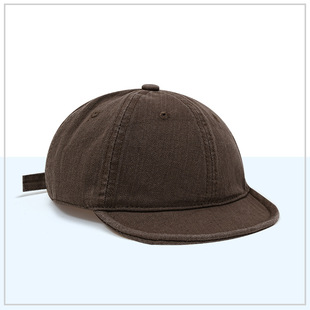 Japanese Style Short Brim Baseball Cap Women's Fashionable Tooling Hat Korean Style Pure Cotton Light Board Mountaineering Cap Small Rim Soft Top Cap