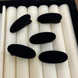 Fashionable Black Velvet Duckbill Clip Small Beautiful Girl Bangs Clip Cute Oval Hair Clip Side Clip Versatile Hair Accessory