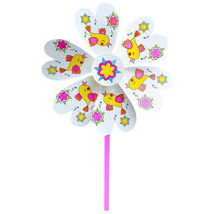 Graffiti blank windmill wholesale children's drawing handmade diy material bag kindergarten hand-painted coloring toys stall
