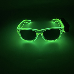 Amazon LED luminous glasses personality dance EL flash decoration bar disco party gift props manufacturers