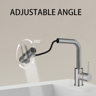 304 Stainless Steel Kitchen Pull-out Faucet Flying Rain Waterfall Vegetable Basin Sink Sink Hot and Cold Faucet