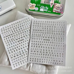 Ручная карта для украшения наклейки капающий клей материал серебряный алфавит наклейки