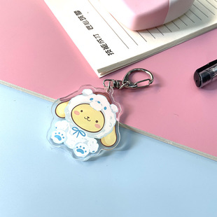 Акриловый мультяшный брелок милый японский Забавный Sanrio маленький брелок с животными школьный рюкзак маленький кулон ювелирные изделия