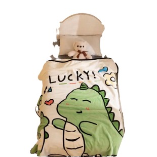 Flannel baby blanket quilt spring and summer children's blanket kindergarten student blanket air conditioning nap blanket