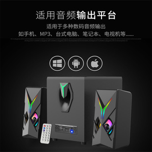 Wooden 5.0 desktop laptop Bluetooth wireless speaker home USB powered subwoofer speaker
