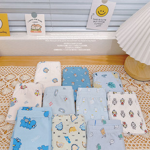 Green Boer Four Seasons Thin Lycra Cotton Class A Baby Cotton Children's Bacteriostatic Lunch Box 3 Pack Children's Boxer Briefs