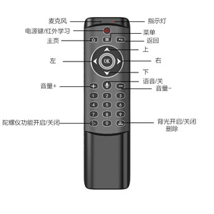 New MT1 flying mouse wireless mini keyboard mouse Chinese and English Android set-top box voice remote control Valley