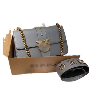 New Pink * Same Chain Swallow Bag Dionyor Leather Shoulder Crossbody Bird Embossed Underarm Women's Bag