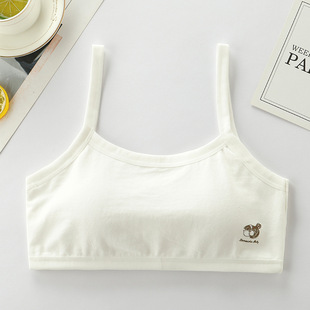 Girls' Bra Junior High School High Growth Period Girls Cotton Vest Big Children Girls Thin Underwear Student Bra