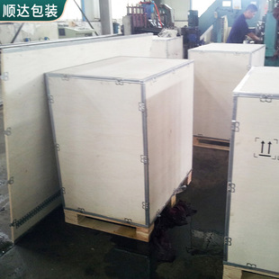 Factory processing wooden box fumigation-free steel belt box Hemming buckle box large logistics transportation export steel belt packing box