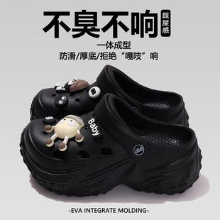 Cave Shoes Women's Summer Outer Wear 2025 New Fashionable Internet Popular All-match Super Hot Thick Bottom Non-slip Deodorant Beach Sandals