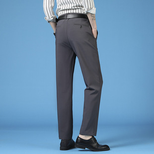 Two-Leg Casual Pants Men's 2021 Autumn and Winter New Knitted Business Casual Pants High Waist Straight Pants