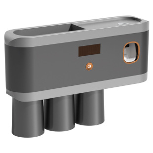 Factory direct supply gun gray UV sterilization toothbrush holder multi-functional non-marking non-perforated wall-mounted storage rack