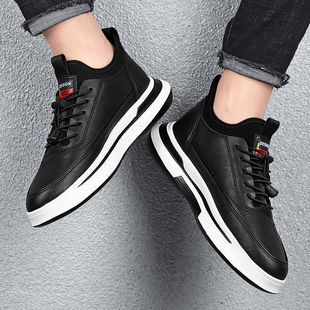 Leather breathable casual shoes 2024 spring summer autumn winter new men's running shoes fashion Korean fashion shoes men's shoes