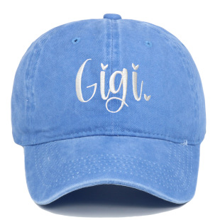 Европейская и американская бейсболка Amazon New Gigi с вышивкой и буквами Винтажная старая выстиранная уличная Солнцезащитная изогнутая утка