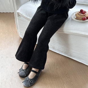 [18-day pick-up festival is limited to 10-11 o'clock postage support 200-20] chenille rolled cat velvet flared pants