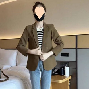 Meila Spring and Autumn Coat Women's Noble High-grade Korean-style Slim-fit Fashion All-match Casual Split Small Suit