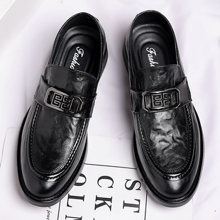 New hand-scratched men's shoes men's business formal casual foot pedal men's shoes a generation of hair
