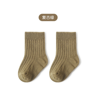 Children's socks spring and autumn solid color striped men's and women's big children's boneless mid-barrel double needle student socks breathable deodorant