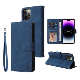 Чехол-книжка из кожи для iPhone 16, 15, 14 Pro Max, 13 Mini, 12, 11, с защитой и отделением для карт