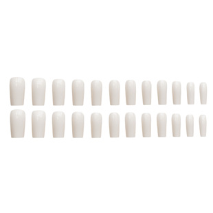 CS-145 m white rectangular fake nail piece European and American square head cross-border beige finished product wear nail patch wholesale