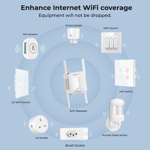 wifi relay extender signal amplifier booster 1200 European regulations British regulations US regulations 5G router wiring-free