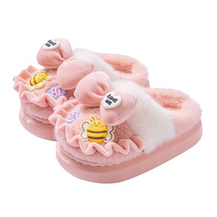 Kidan Shoe Factory Детские хлопчатобумажные тапочки осенняя и зимняя девочка принцесса в помещении нескользящая
