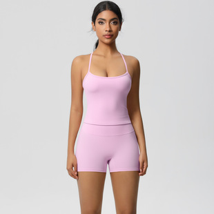 European and American Solid Color Tight Sanding Yoga suit Quick-drying Breathable Fitness Clothing Winter Outdoor Running Sports suit Women