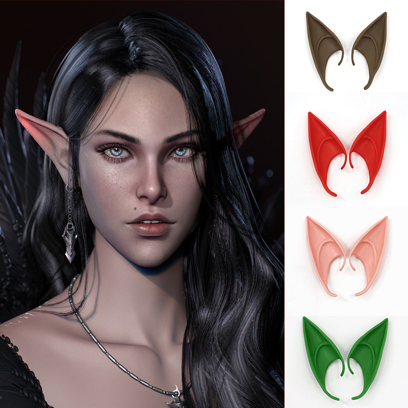 Halloween Elf Ears Party Props New Fairy Ears Masquerade Cos Vampire Zombie False Teeth