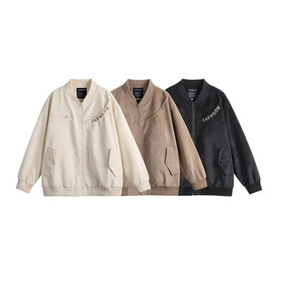 Ziyuan Men's American Vintage Letter Jacket 2024 New Year Spring Loose Couple Long Sleeve Baseball Jacket