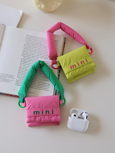 Korean style new mini bag women's cute earphone bag fabric portable lipstick cable storage mini bag