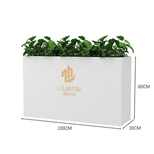 Iron Outdoor Combination Flower Box Flower Bed Sales Department Commercial Street Outdoor Fence Partition Flower Pot Flower Stand Flower Trough Courtyard