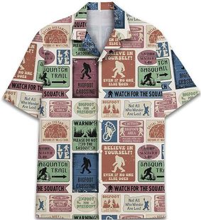 New fashion summer casual gradient printing Hawaiian shirt men's holiday seaside trade cross-border manufacturers