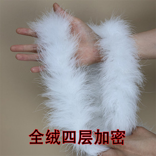 Wholesale feather strip diy jewelry decoration turkey pile strip thickened wool strip wedding feather toy craft decoration
