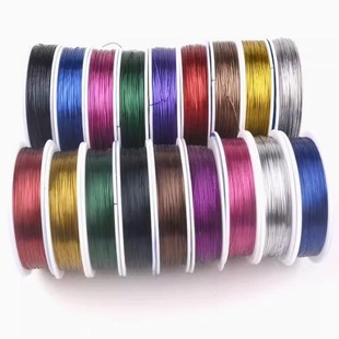 Handmade diy soft thin iron wire 0.3mm0.4mm0.5mm rose flower material tie colored flower rod shaped flower rod
