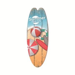 Cross-border Beach Leisure Wall Decoration Surfboard Wooden Bar Home Wall Vintage Wooden Decoration