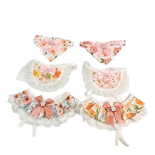 Princess Cat Collar Pet Scarf Dog Bib Slippery Towel Kitten Puppy Cute Bow Collar