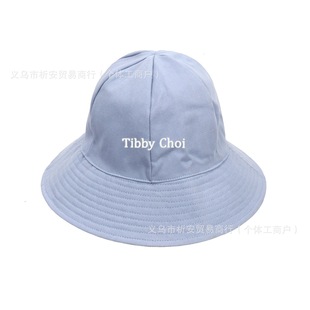 etsy personalized embroidery children spring summer autumn sunshade basin hat sunscreen hat face UV protection baby outdoor