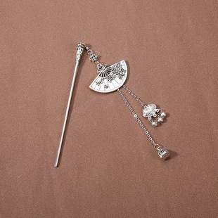 Ancient style tassel National style hairpin female new Chinese court Bell Hanfu hairpin step shake back head updo hairpin