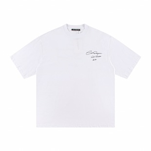 Cross-border Trendy Brand American Style High Street VINTAGE Loose Casual Retro Washed Old Short-sleeved T-shirt for Men and Women