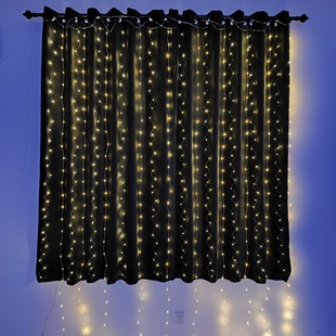 Трансграничный LED3 * 3 м медная проволока шторы огни льд лампа солнечной занавески USB батарейный чехол пульт дистанционного управления