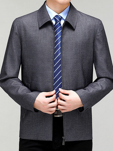 2025 New plus size Laps Executive Jacket Men's Business Casual Middle-aged Cadre Dad Jacket