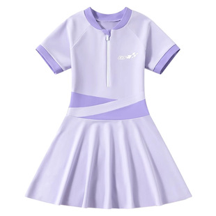 Children's Swimsuit Girls 2025 New High Sense Middle School Students Conservative Conjoined Comfortable Breathable Swimsuit